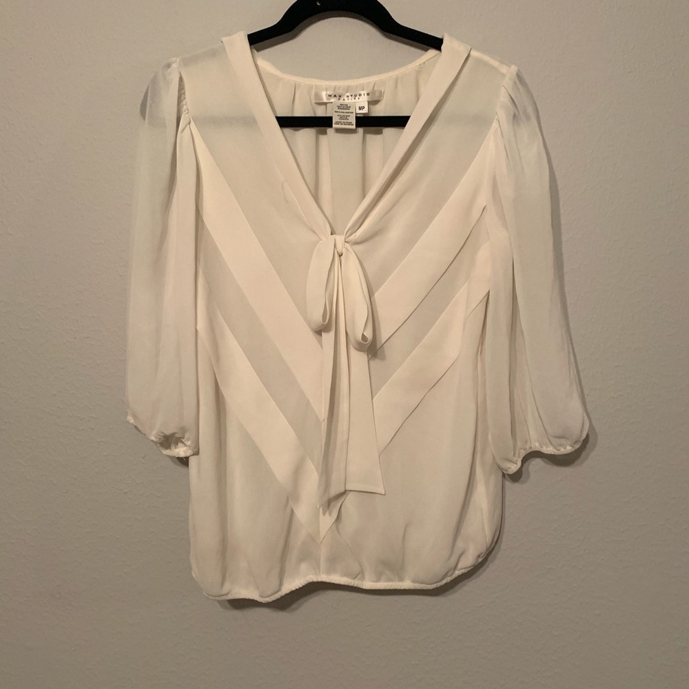 Max Studio Cream Blouse